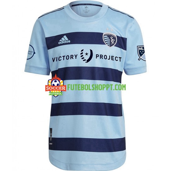 Camisola Homem Sporting Kansas City Principais Equipamento 2022 Manga Curta