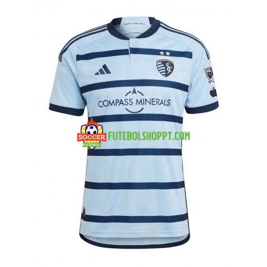 Camisola Homem Sporting Kansas City Principais Equipamento 2023-2024 Manga Curta