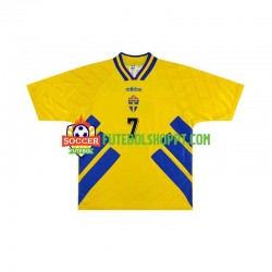 Camisola Homem Suécia Henrik Larsson 7 Retro Principais Equipamento 1994 Manga Curta