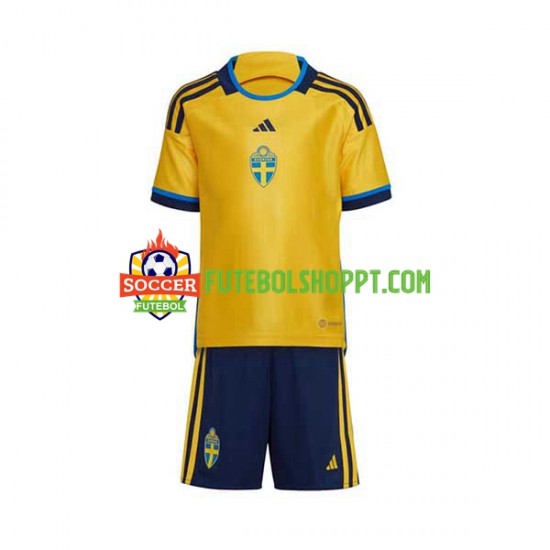 Camisola Júnior Suécia Principais Equipamento 2022 Manga Curta