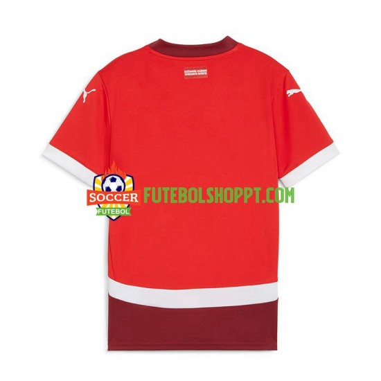 Camisola Homem Suíça Principais Equipamento Euro 2024 Manga Curta