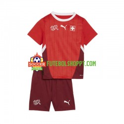 Camisola Júnior Suíça Principais Equipamento Euro 2024 Manga Curta
