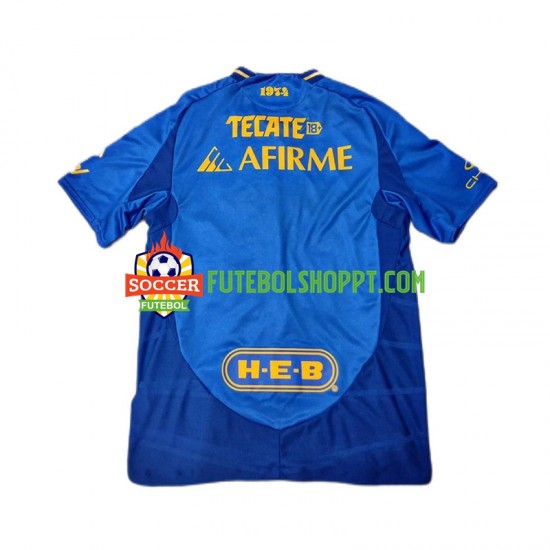 Camisola Homem Tigres UANL Alternativa Equipamento 2024-2025 Manga Curta