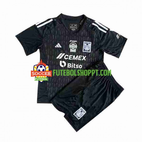 Camisola Júnior Tigres UANL Guarda-redes Alternativa Equipamento 2023-2024 Manga Curta