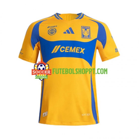 Camisola Homem Tigres UANL Principais Equipamento 2024-2025 Manga Curta