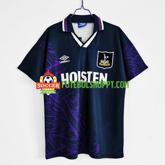 Camisola Homem Tottenham Hotspur Retro Alternativa Equipamento 1994-1995 Manga Curta