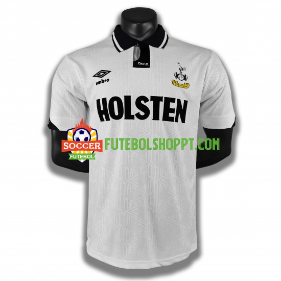 Camisola Homem Tottenham Hotspur Retro Principais Equipamento 1990 Manga Curta