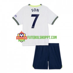 Camisola Júnior Tottenham Hotspur Son Heung-min 7 Principais Equipamento 2022-2023 Manga Curta Camisola Júnior Tottenham Hotspur Son Heung-min 7 Principais Equipamento 2022-2023 Manga Curta