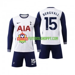 Camisola Júnior Tottenham Spurs Bergvall 15 Principais Equipamento 2024-2025 Manga Comprida