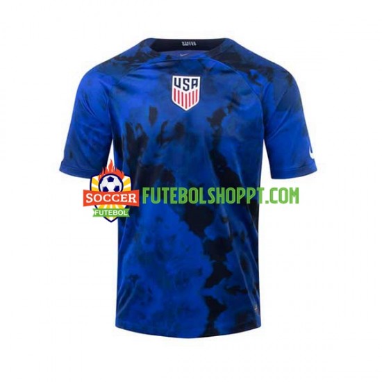 Camisola Homem Estados Unidos Alternativa Equipamento Mundial 2022 Manga Curta