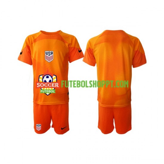 Camisola Júnior Estados Unidos Guarda-redes Principais Equipamento Copa do Mundo 2022 Manga Curta
