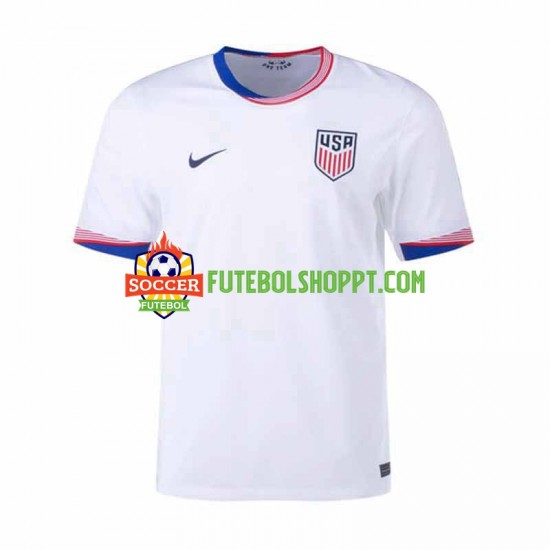Camisola Homem Estados Unidos Principais Equipamento 2024 Manga Curta