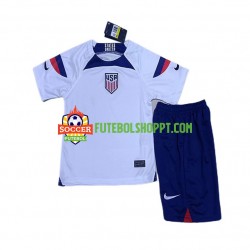 Camisola Júnior Estados Unidos Principais Equipamento Mundial 2022 Manga Curta