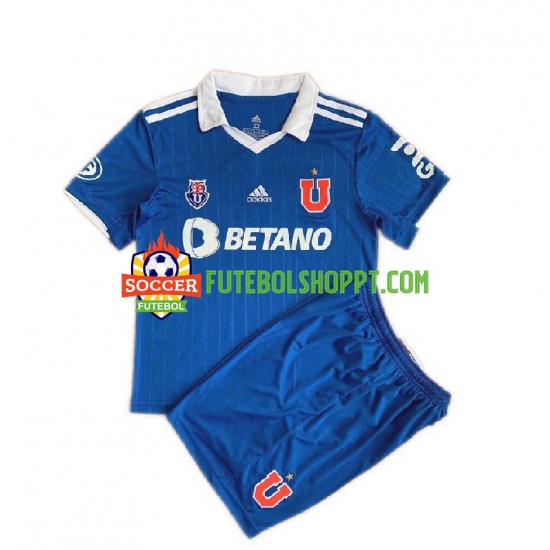 Camisola Júnior Universidad de Chile Principais Equipamento 2022 Manga Curta