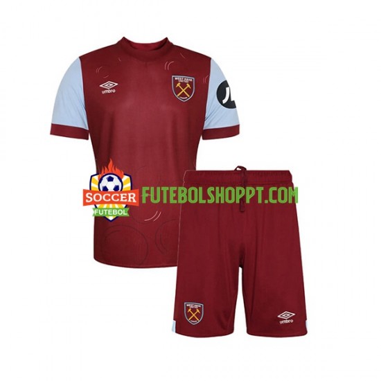 Camisola Júnior West Ham United Principais Equipamento 2023-2024 Manga Curta