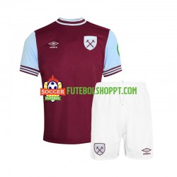 Camisola Júnior West Ham United Principais Equipamento 2024-2025 Manga Curta