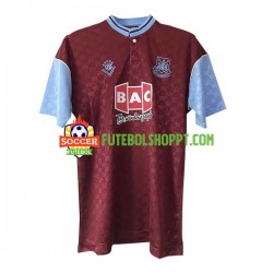 Camisola Homem West Ham United Retro Principais Equipamento 1989-1990 Manga Curta