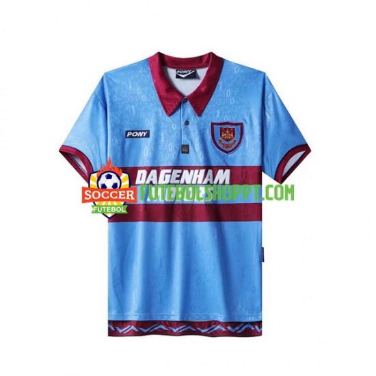 Camisola Homem West Ham United Retro Principais Equipamento 1995-1996 Manga Curta