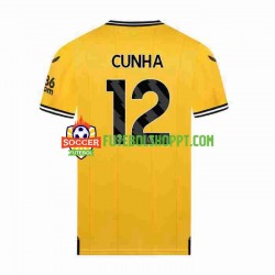 Camisola Homem Wolverhampton Wanderers CUNHA 12 Principais Equipamento 2023-2024 Manga Curta