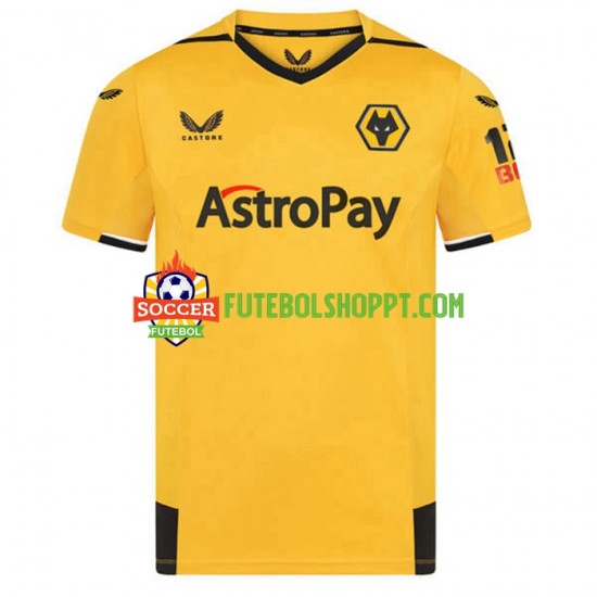 Camisola Homem Wolverhampton Wanderers Principais Equipamento 2022-2023 Manga Curta