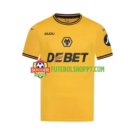 Camisola Homem Wolverhampton Wanderers Principais Equipamento 2024-2025 Manga Curta