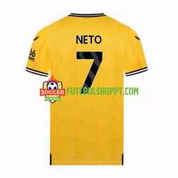 Camisola Homem Wolverhampton Wanderers NETO 7 Principais Equipamento 2023-2024 Manga Curta