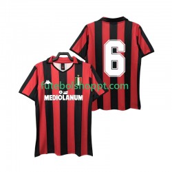Camisola Homem AC Milan 6 1988 1989 Retro Principais Equipamento Manga Curta