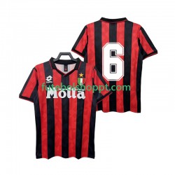 Camisola Homem AC Milan 6 1993 Retro Principais Equipamento 1994 Manga Curta