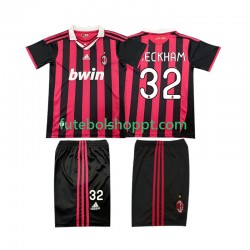 Camisola Júnior AC Milan BECKHAM 32 2009 Retro Principais Equipamento 2010 Manga Curta