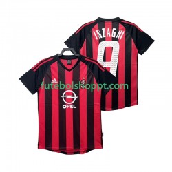 Camisola Homem AC Milan INZAGHI 9 2003 Retro Principais Equipamento 2002 Manga Curta