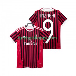 Camisola Homem AC Milan INZAGHI 9 2012 Retro Principais Equipamento 2011 Manga Curta