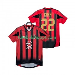 Camisola Homem AC Milan KAKA 22 2005 Retro Principais Equipamento 2004 Manga Curta