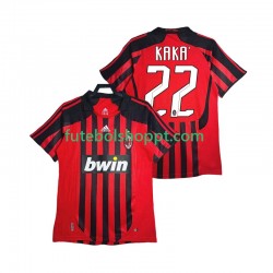 Camisola Homem AC Milan KAKA 22 2007 Retro Principais Equipamento 2008 Manga Curta