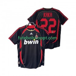 Camisola Homem AC Milan KAKA 22 2007 Retro Terceiro Equipamento 2006 Manga Curta