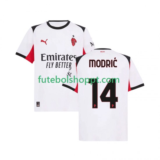 Camisola Homem AC Milan Modrić Luka 14 Alternativa Equipamento 2025-2026 Manga Curta