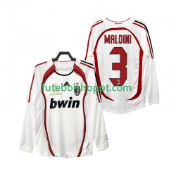 Camisola Homem AC Milan MALDINI 3 2007 Retro Alternativa Equipamento 2006 Manga Comprida