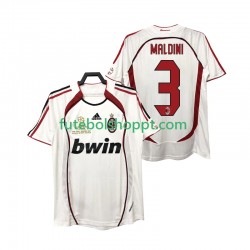 Camisola Homem AC Milan MALDINI 3 2007 Retro Alternativa Equipamento 2006 Manga Curta