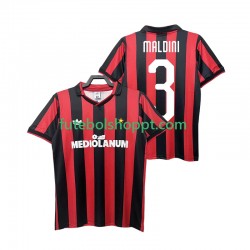 Camisola Homem AC Milan MALDINI 3 1991 Retro Principais Equipamento 1990 Manga Curta
