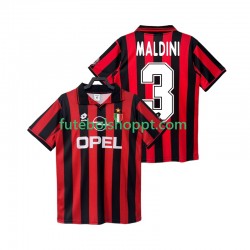 Camisola Homem AC Milan MALDINI 3 1996 1997 Retro Principais Equipamento Manga Curta