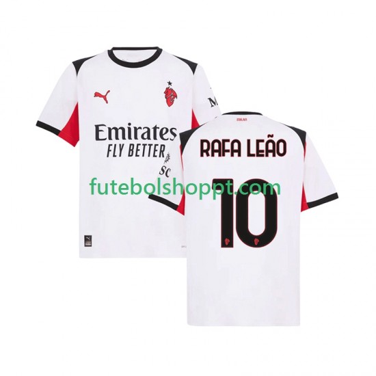 Camisola Homem AC Milan Rafael Leao 10 Alternativa Equipamento 2025-2026 Manga Curta