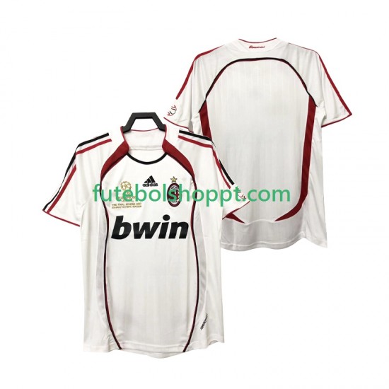 Camisola Homem AC Milan 2007 Retro Alternativa Equipamento 2006 Manga Curta