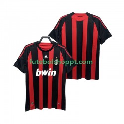 Camisola Homem AC Milan 2009 Retro Principais Equipamento 2008 Manga Curta