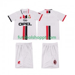 Camisola Júnior AC Milan 1996 1997 Retro Alternativa Equipamento Manga Curta