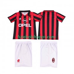 Camisola Júnior AC Milan 1996 1997 Retro Principais Equipamento Manga Curta