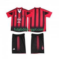 Camisola Júnior AC Milan 2005 Retro Principais Equipamento 2004 Manga Curta