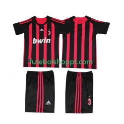 Camisola Júnior AC Milan 2009 Retro Principais Equipamento 2008 Manga Curta