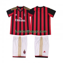Camisola Júnior AC Milan 2013 2014 Retro Principais Equipamento Manga Curta