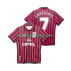 Camisola Homem AC Milan SHEVCHENKO 7 2000 Retro Principais Equipamento 1999 Manga Curta