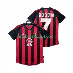 Camisola Homem AC Milan SHEVCHENKO 7 2003 Retro Principais Equipamento 2002 Manga Curta