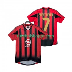 Camisola Homem AC Milan SHEVCHENKO 7 2005 Retro Principais Equipamento 2004 Manga Curta